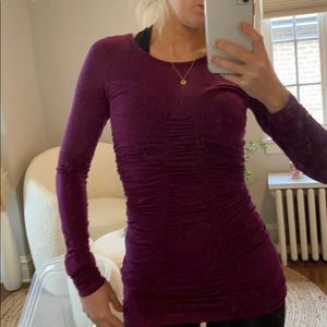 Ruffled Maroon Longsleeve